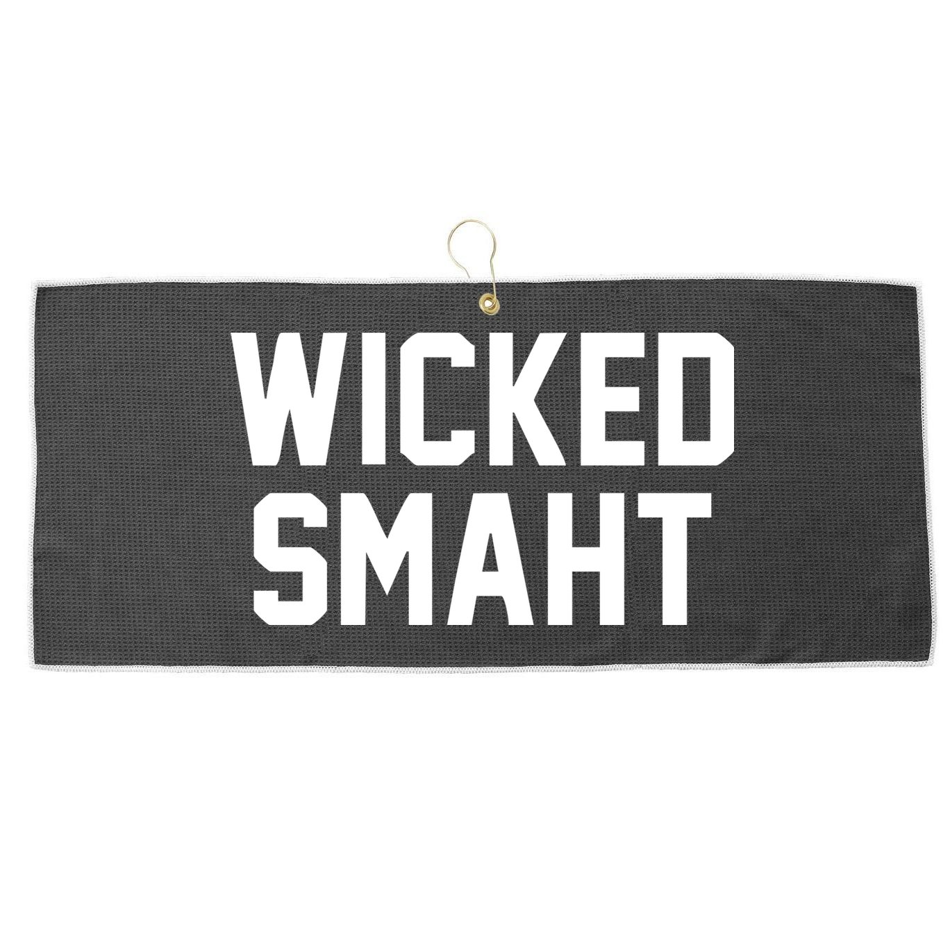 Wicked Smaht Funny Large Microfiber Waffle Golf Towel
