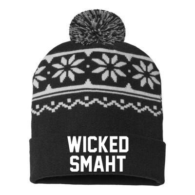 Wicked Smaht Funny USA-Made Snowflake Beanie