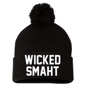 Wicked Smaht Funny Pom Pom 12in Knit Beanie