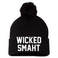 Wicked Smaht Funny Pom Pom 12in Knit Beanie