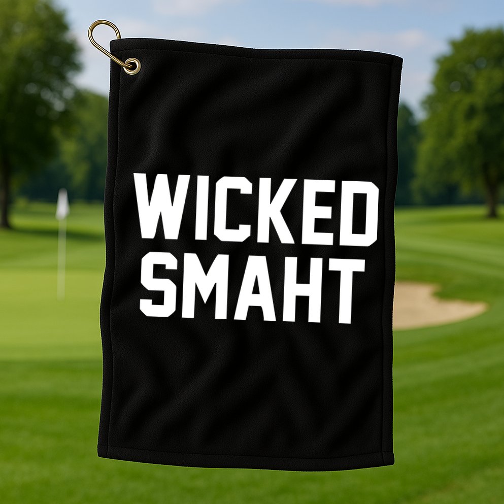 Wicked Smaht Funny Golf Towel