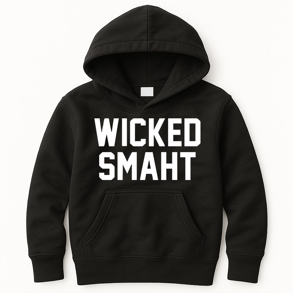 Wicked Smaht Funny Kids Hoodie