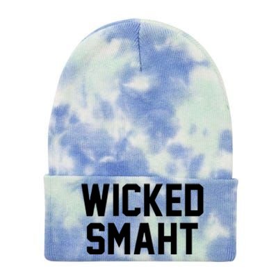 Wicked Smaht Funny Tie Dye 12in Knit Beanie