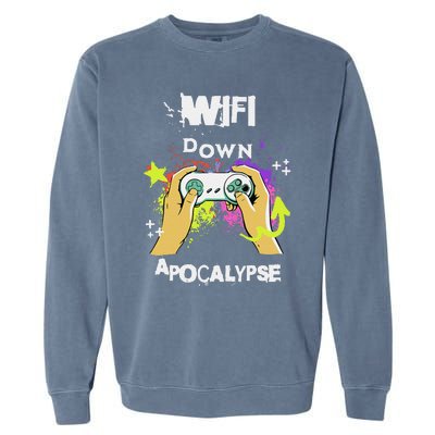 Wifi Sayings Gamer Gifts Gaming Video Games Game Garment-Dyed Sweatshirt