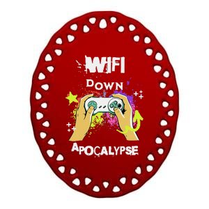 Wifi Sayings Gamer Gifts Gaming Video Games Game Ceramic Oval Ornament