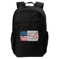 Whiskey Steak Guns And Freedom Patriotic Flag 4th Of July Backpack