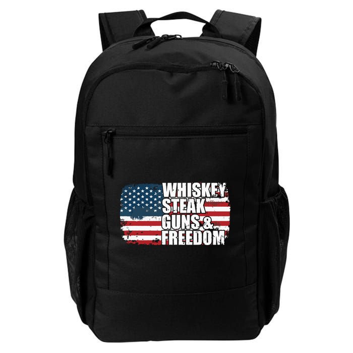 Whiskey Steak Guns And Freedom Patriotic Flag 4th Of July Backpack