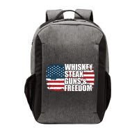 Whiskey Steak Guns And Freedom Patriotic Flag 4th Of July Vector Backpack