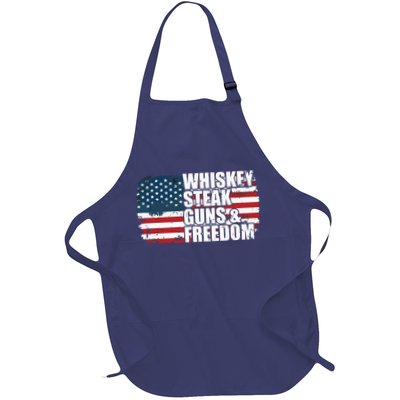 Whiskey Steak Guns And Freedom Patriotic Flag 4th Of July Apron