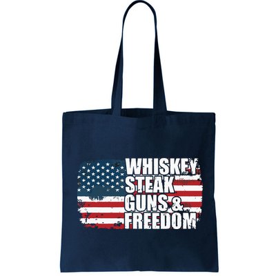 Whiskey Steak Guns And Freedom Patriotic Flag 4th Of July Bag