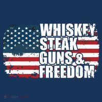 Whiskey Steak Guns And Freedom Patriotic Flag 4th Of July Baby Bodysuit