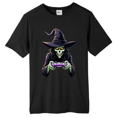 Witch Skeleton Gamer Halloween Monster Gaming Cool Gift Tall Fusion ChromaSoft Performance T-Shirt