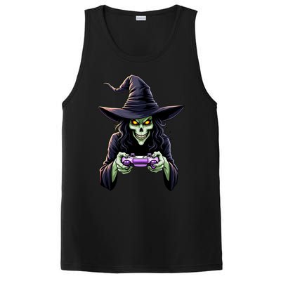 Witch Skeleton Gamer Halloween Monster Gaming Cool Gift PosiCharge Competitor Tank