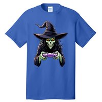 Witch Skeleton Gamer Halloween Monster Gaming Cool Gift Tall T-Shirt