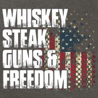 Whiskey Steak Guns Freedom Patriotic Flag Gift Cotton Canvas Backpack