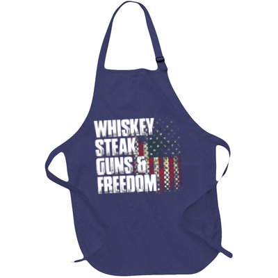 Whiskey Steak Guns Freedom Patriotic Flag Gift Apron