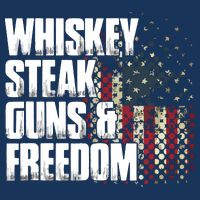 Whiskey Steak Guns Freedom Patriotic Flag Gift 16 in Basic Backpack