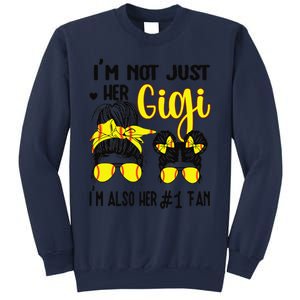 Womens Softball Grandma Gigi Granddaughter Fan Baseball Gigi Sweatshirt