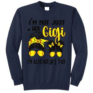 Womens Softball Grandma Gigi Granddaughter Fan Baseball Gigi Tall Sweatshirt