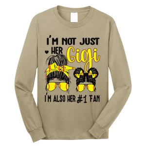 Womens Softball Grandma Gigi Granddaughter Fan Baseball Gigi Long Sleeve Shirt