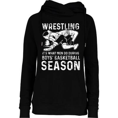 Wrestling Season Gift Womens Funnel Neck Pullover Hood