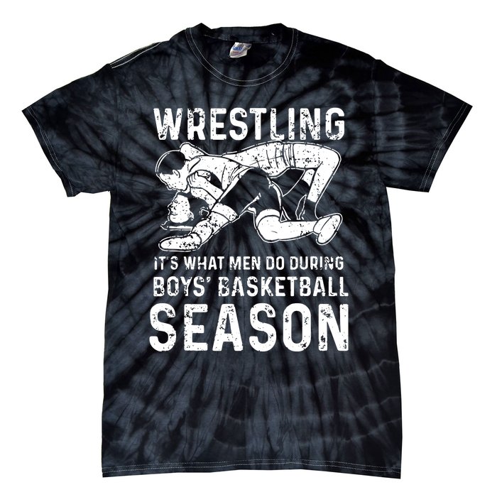 Wrestling Season Gift Tie-Dye T-Shirt