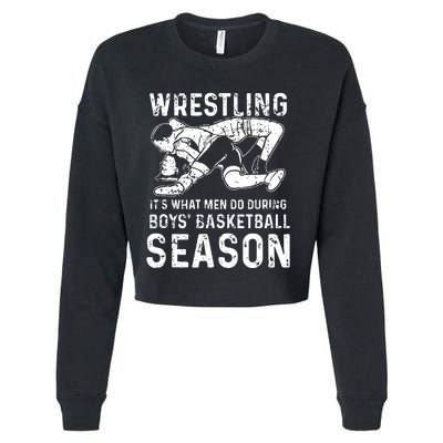 Wrestling Season Gift Cropped Pullover Crew