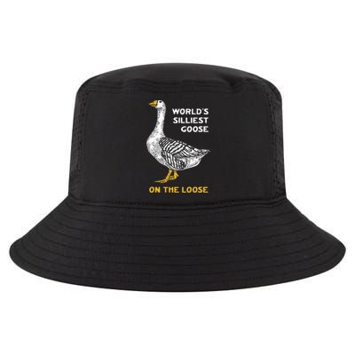 Worlds Silliest Goose On The Loose Funny Cool Comfort Performance Bucket Hat