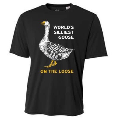 Worlds Silliest Goose On The Loose Funny Cooling Performance Crew T-Shirt