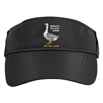 Worlds Silliest Goose On The Loose Funny Adult Drive Performance Visor