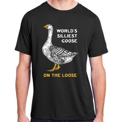 Worlds Silliest Goose On The Loose Funny Adult ChromaSoft Performance T-Shirt