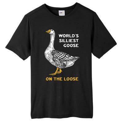 Worlds Silliest Goose On The Loose Funny Tall Fusion ChromaSoft Performance T-Shirt