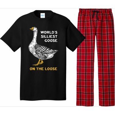 Worlds Silliest Goose On The Loose Funny Pajama Set