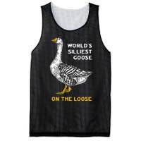 Worlds Silliest Goose On The Loose Funny Mesh Reversible Basketball Jersey Tank