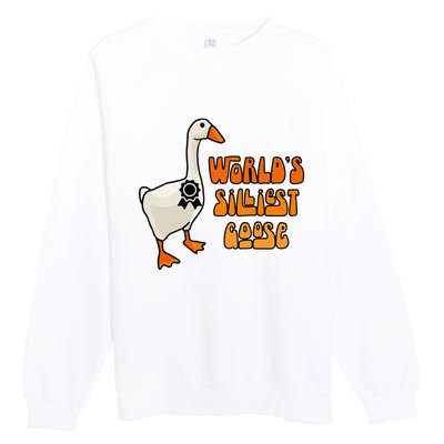 WorldS Silliest Goose Premium Crewneck Sweatshirt