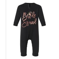 Wedding Shower Gift For Bridesmaid Best Friends Bride Squad Infant Fleece One Piece