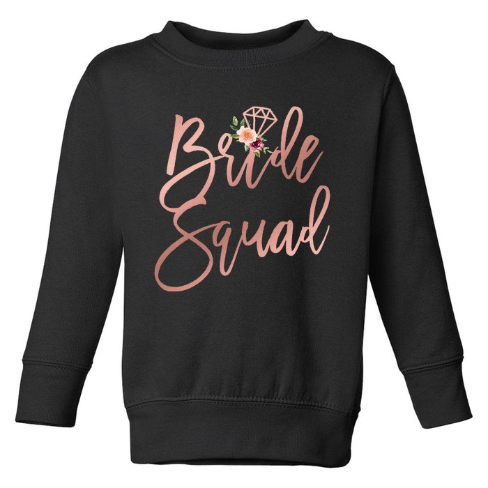 Wedding Shower Gift For Bridesmaid Best Friends Bride Squad Toddler Sweatshirt