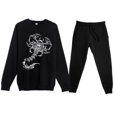 White Scorpion Graphics Great Gift Premium Crewneck Sweatsuit Set