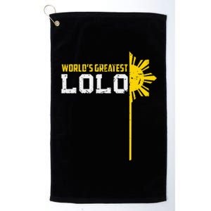 World S Greatest Lolo Filipino Grandpa Platinum Collection Golf Towel