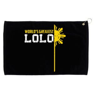 World S Greatest Lolo Filipino Grandpa Grommeted Golf Towel