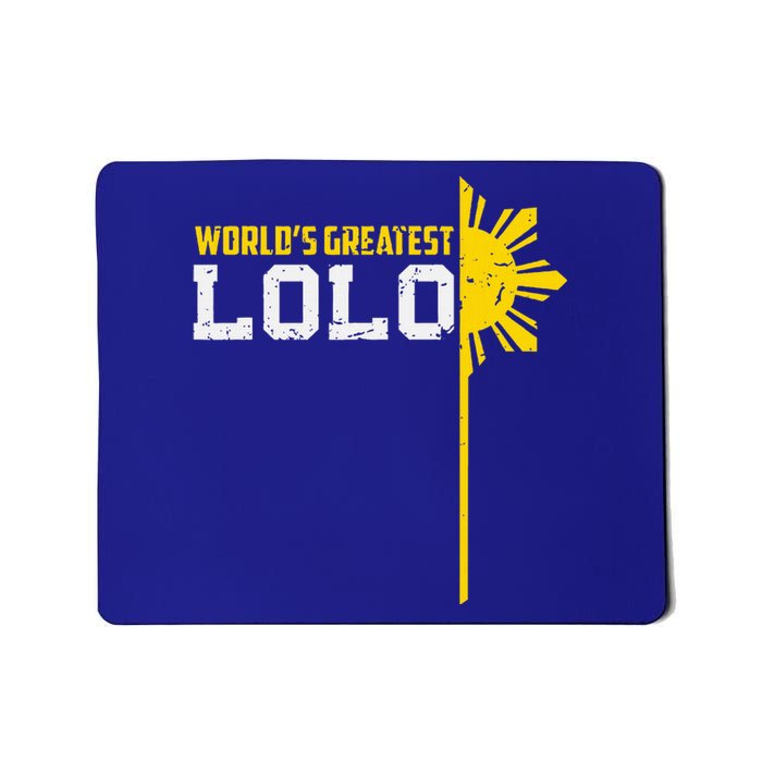 World S Greatest Lolo Filipino Grandpa Mousepad