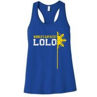 World S Greatest Lolo Filipino Grandpa Women's Racerback Tank