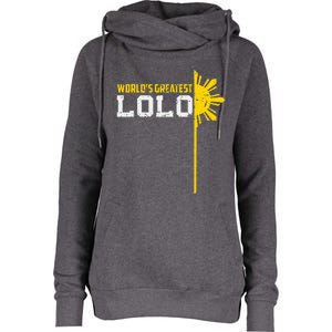 World S Greatest Lolo Filipino Grandpa Womens Funnel Neck Pullover Hood