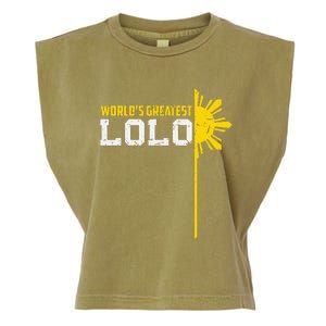 World S Greatest Lolo Filipino Grandpa Garment-Dyed Women's Muscle Tee