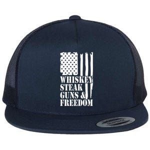 Whiskey Steak Guns & Freedom Flat Bill Trucker Hat