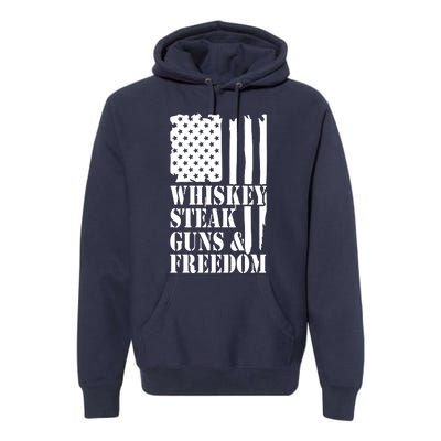 Whiskey Steak Guns & Freedom Premium Hoodie