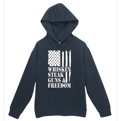 Whiskey Steak Guns & Freedom Urban Pullover Hoodie