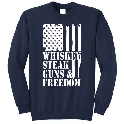 Whiskey Steak Guns & Freedom Tall Sweatshirt