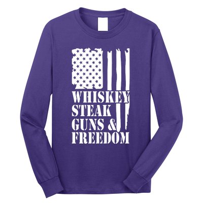 Whiskey Steak Guns & Freedom Long Sleeve Shirt