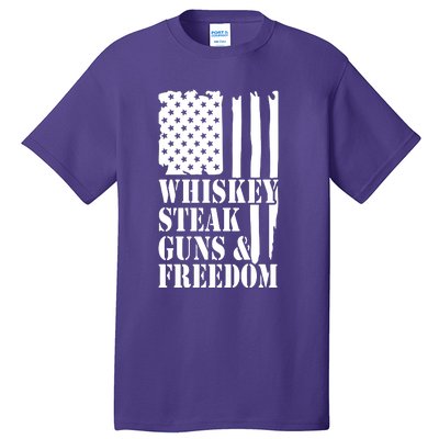 Whiskey Steak Guns & Freedom Tall T-Shirt